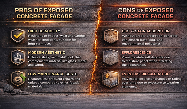 مزایا و معایب بتن اکسپوز نما (شفاف و واقعی)