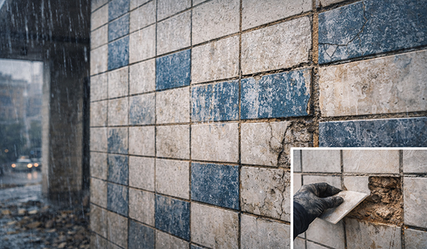 تاثیر باران اسیدی بر نماهای کاشی و سرامیک