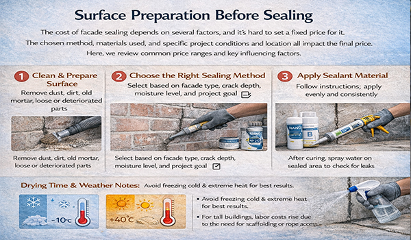 آماده‌سازی سطح قبل از درزگیری