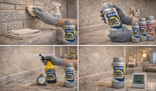 روش اجرای پوشش نانو برای سنگ‌های داخلی