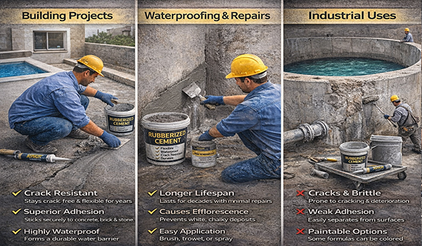 کاربردهای سیمان لاستیکی