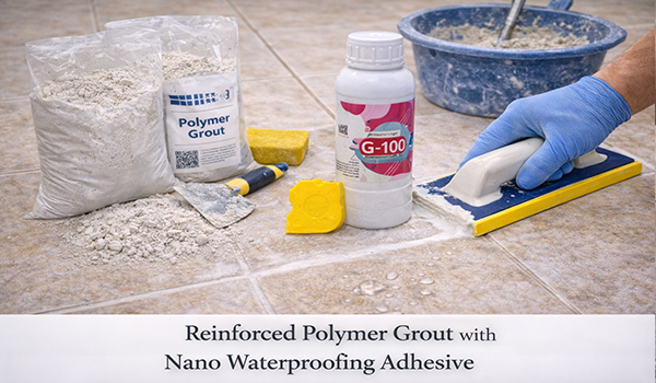  بندکشی سرامیک با ترکیب پودر پلیمری و چسب آب‌بندی نانو (روش پیشنهادی نهایی)