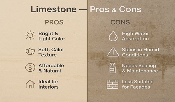 مزایا و معایب سنگ لایم‌ استون ساختمان