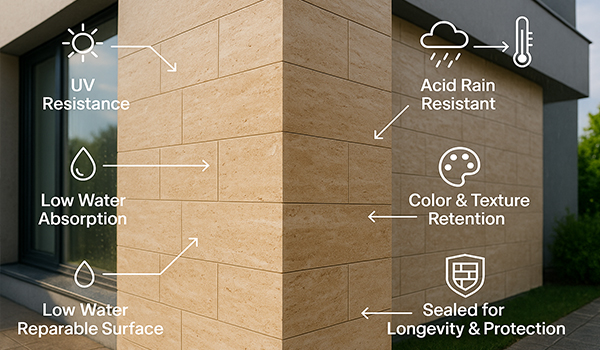 ویژگی‌ها و مزایای سنگ نما خوب