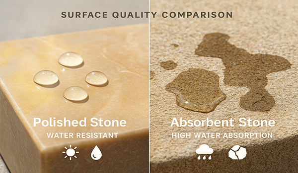 تفاوت سنگ‌های صیقلی با سنگ‌های جذب آب و رطوبت